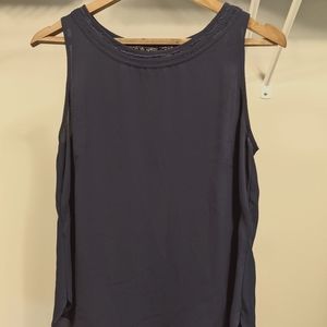 Navy tank top blouse